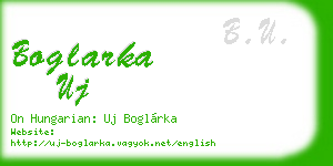 boglarka uj business card